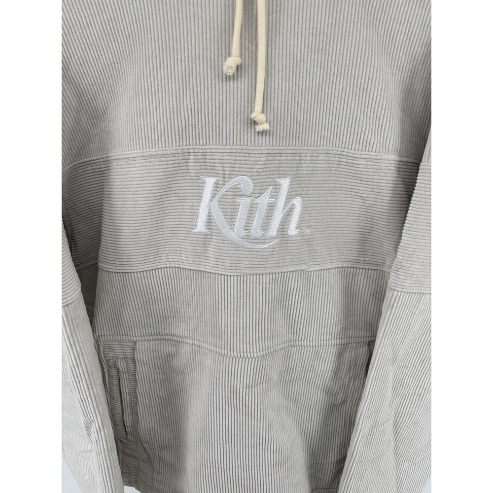 NWOT Kith Corduroy Double Pocket Hoodie Hallow Men's Sz XL FW21 Casual Sweater - Picture 3 of 11
